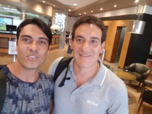 Henrique Cabanhas diretor de futebol  da Federação de  futebol 7 e Gamarra  ex seleção Paraguaia responsável pela participação de MS no torneio internacional