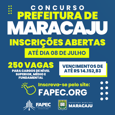 Concurso Público para Prefeitura de Maracaju está com inscrição abertasf