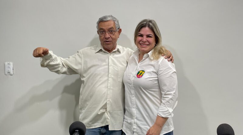 Camila de Oliveira candidata a vice prefeita de Adriane Lopes visita a fazendinha da Tribuna do Pantanal