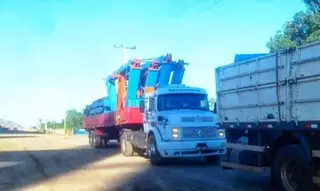 Obra da Bioceânica recebe estrutura para suspender cabos de ponte